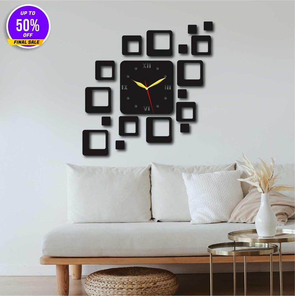 Beautiful Box Design MDF Wood Wall Clock